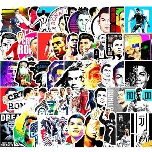 Cristiano Ronaldo 50 Pack of Soccer Star Sticker Decals. No Duplicates #178